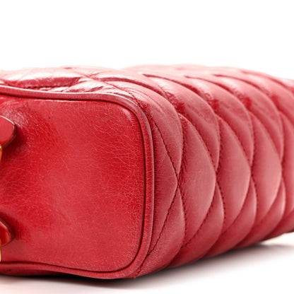 Miu Miu Vitello Shine Quilted Camera Bag Cherry 10 of 16