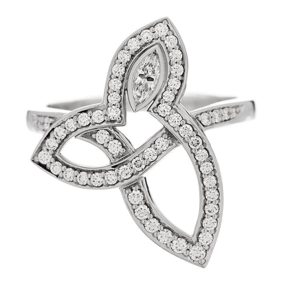 Harry Winston Platinum Diamond Lily Cluster Ring 53 6.25 1 of 7