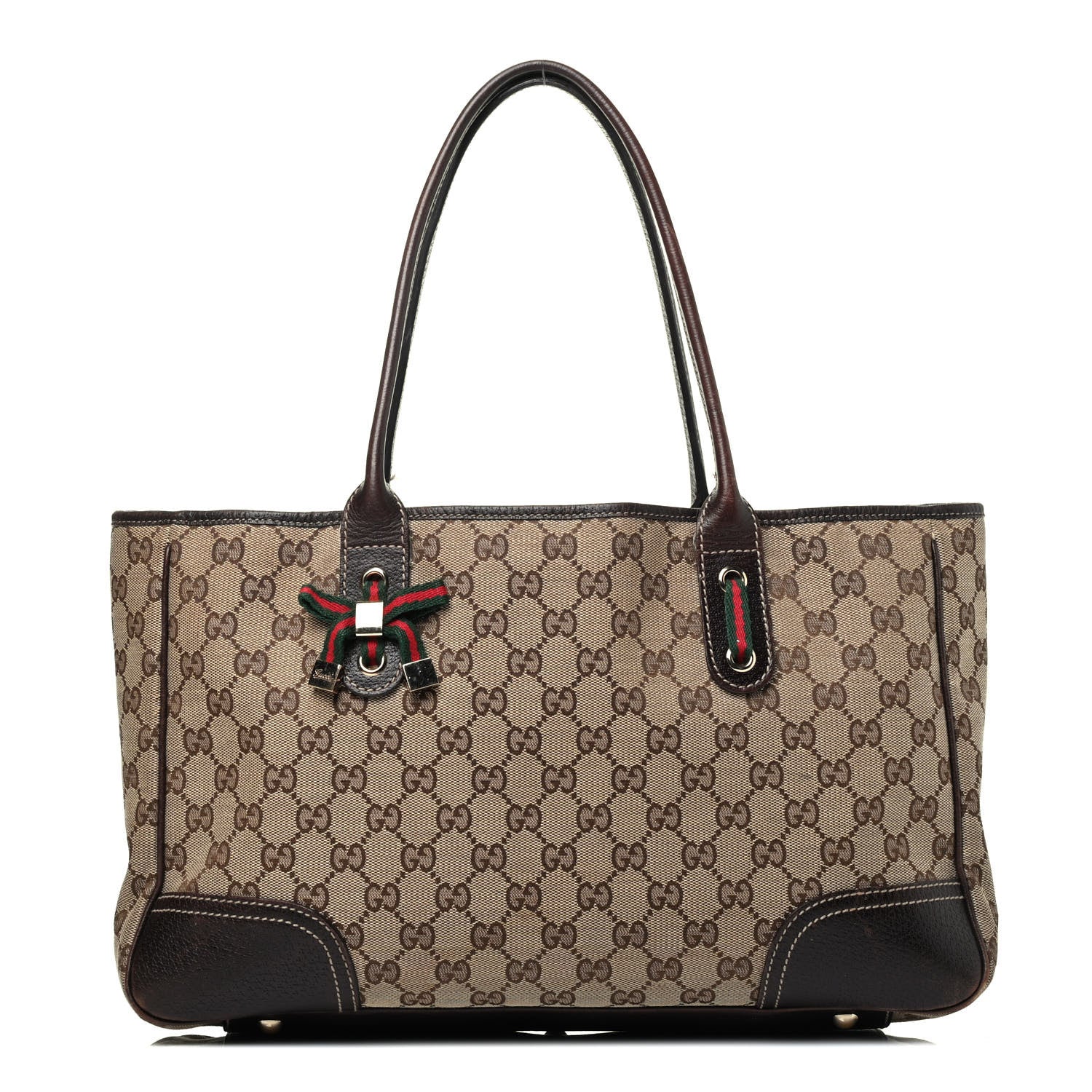 Gucci Monogram Medium Princy Tote Dark Brown 1 of 9