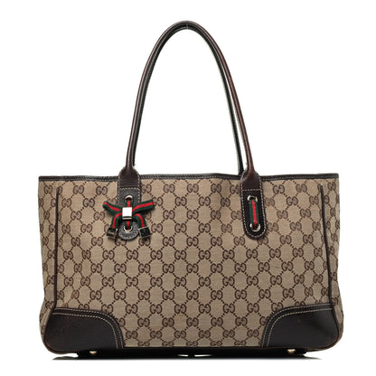 Gucci Monogram Medium Princy Tote Dark Brown 1 of 9