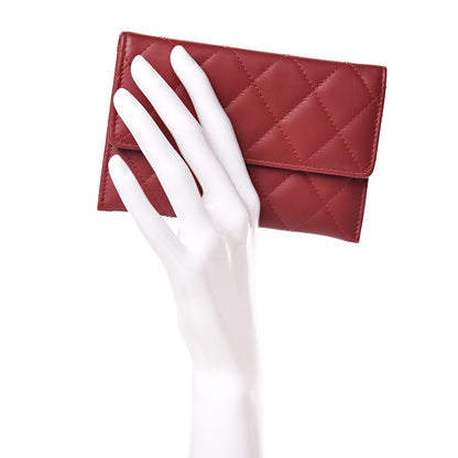 Chanel Caviar Quilted Wallet on Removable Chain Red 3 of 13