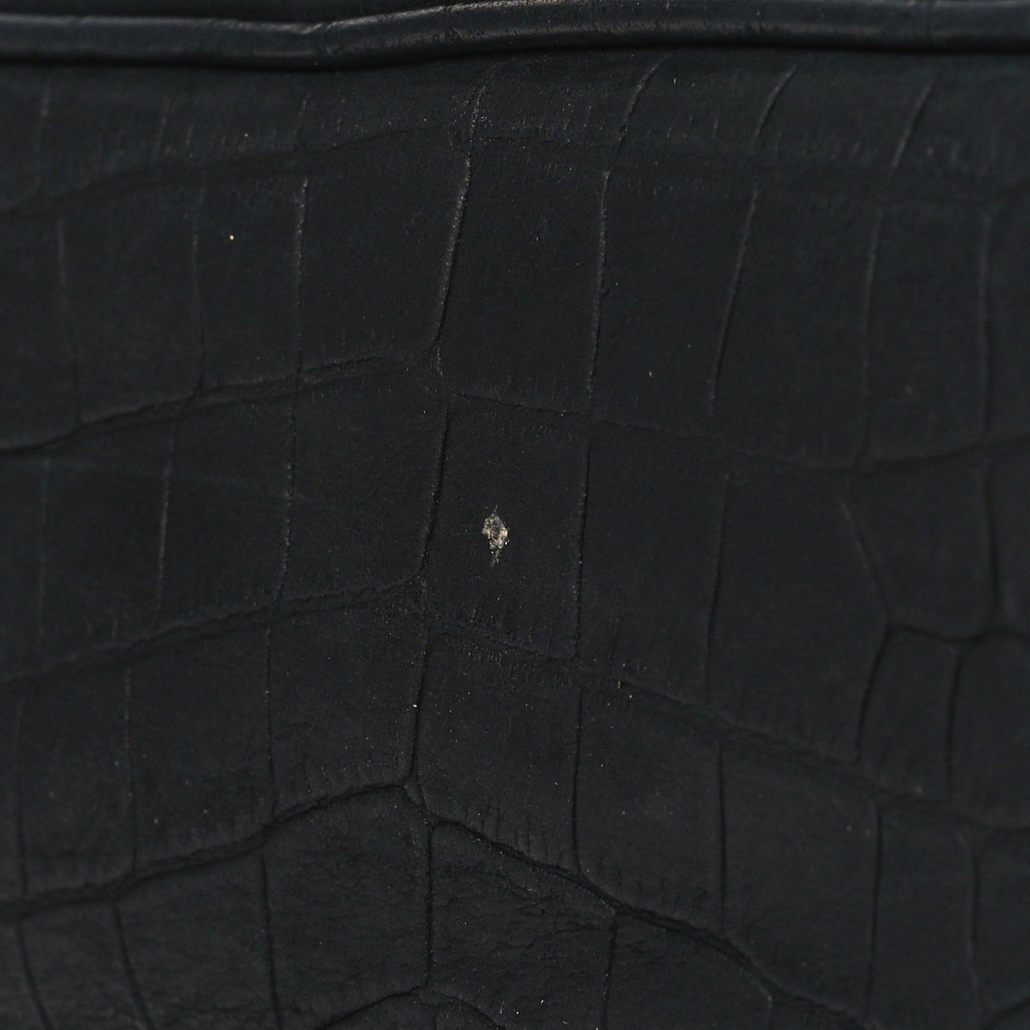 Nubuck Crocodile Embossed Monogram Medium Niki Chain Satchel Black