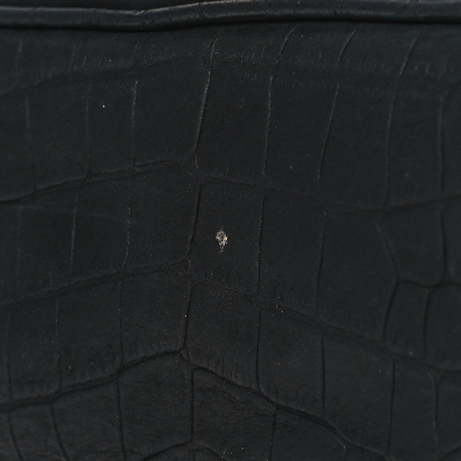 Saint Laurent Nubuck Crocodile Embossed Monogram Medium Niki Chain Satchel Black 11 of 11