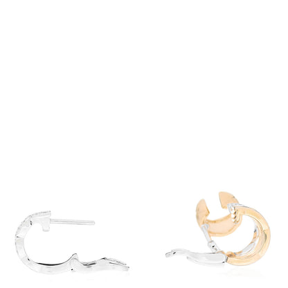Chanel 18K Yellow White Gold Diamond Coco Crush Earrings 4 of 4