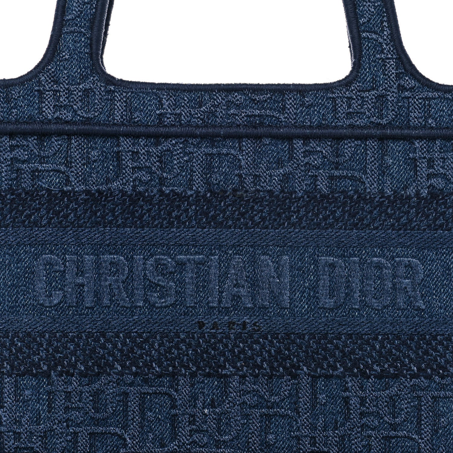 Christian Dior Oblique Denim Mini Book Tote Blue 6 of 10