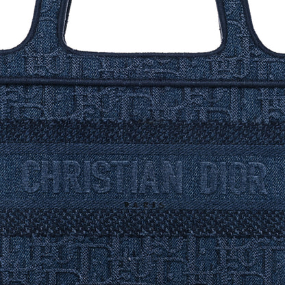 Christian Dior Oblique Denim Mini Book Tote Blue 6 of 10