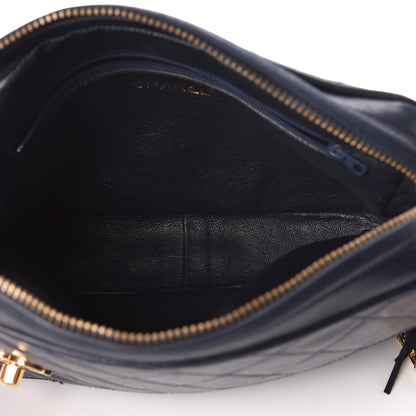 Chanel Lambskin Quilted Flap Tassel Camera Case Navy 5 of 9