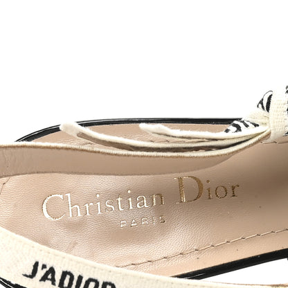 Christian Dior Patent Ribbon J'Adior Slingback 100mm Pumps 41 Black 7 of 9