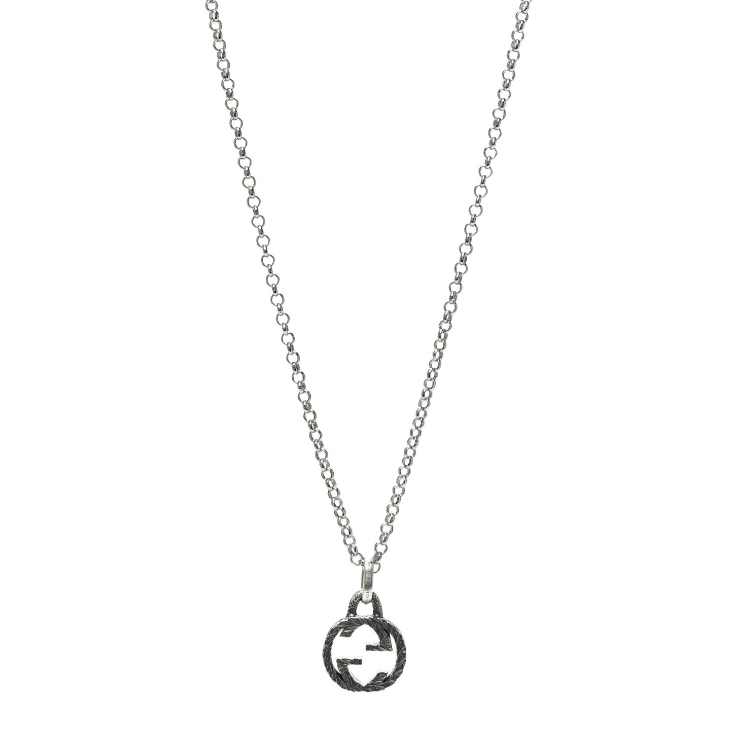 Sterling Silver Interlocking G Pendant Necklace