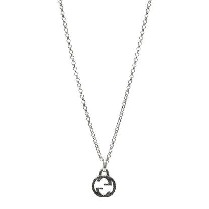 Gucci Sterling Silver Interlocking G Pendant Necklace 1 of 5
