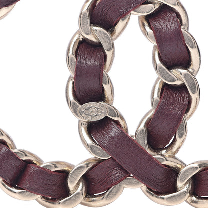 Chanel Lambskin Chain CC Brooch Burgundy 4 of 4