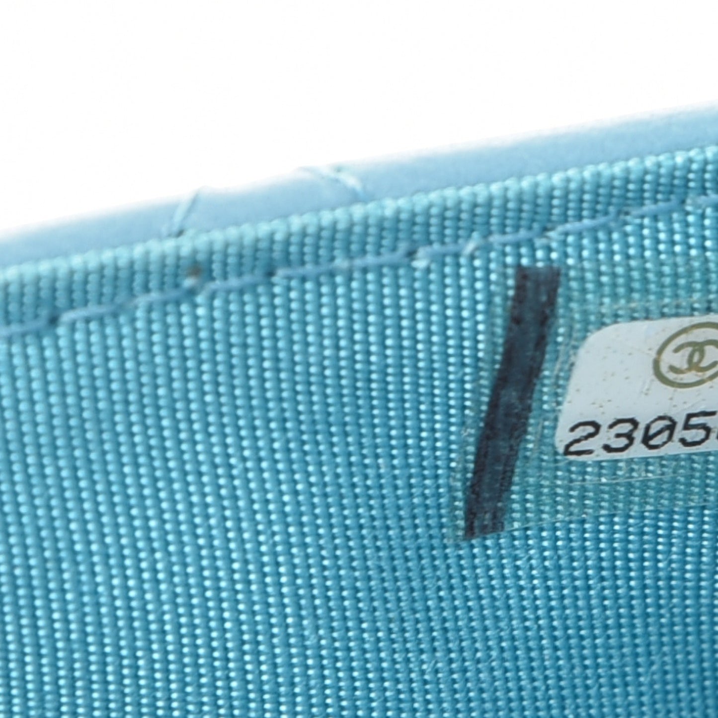 Lambskin Quilted Wallet On Chain WOC Light Blue