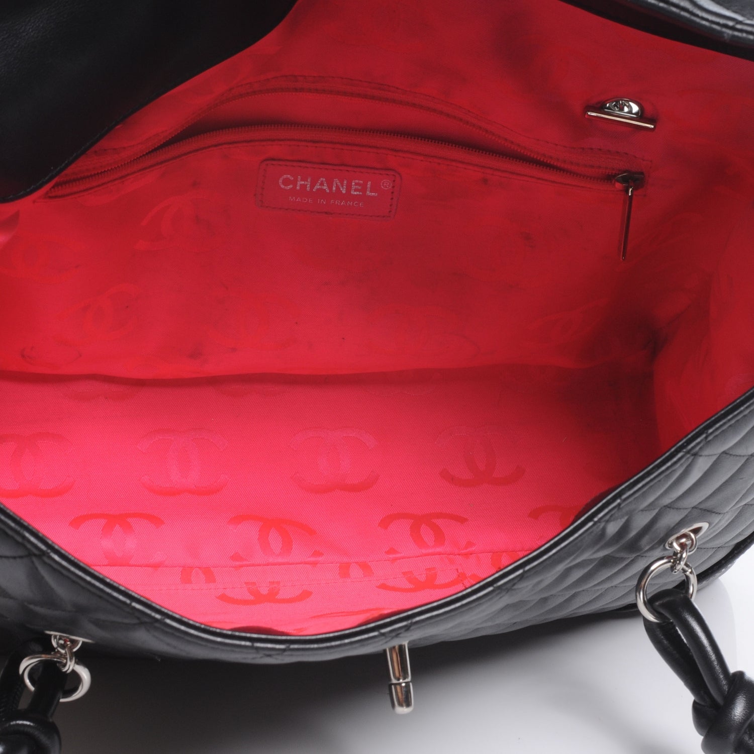 Chanel Calfskin Quilted Large Cambon Flap Black 6 of 8