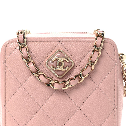Chanel Caviar Quilted Clutch with Chain Light Pink 8 of 12