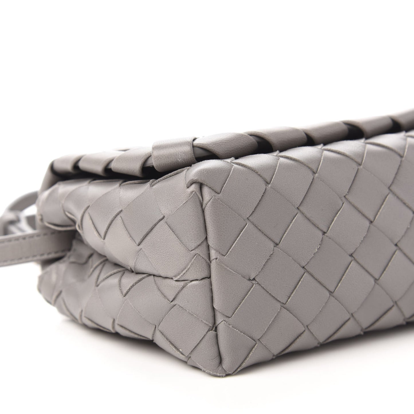 Nappa Intrecciato Shoulder Bag Grey