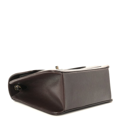 Chanel Calfskin Flap Shoulder Bag Brown 4 of 10