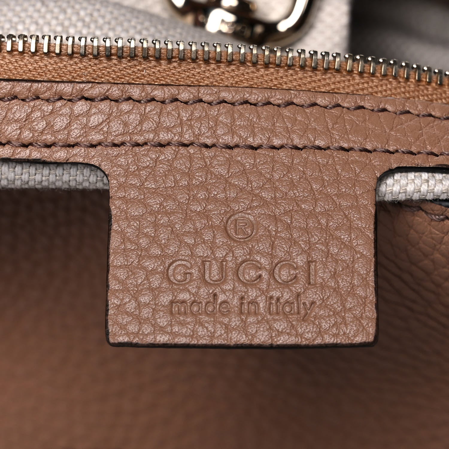 Gucci Pebbled Calfskin Medium Soho Chain Shoulder Bag Camelia 6 of 11