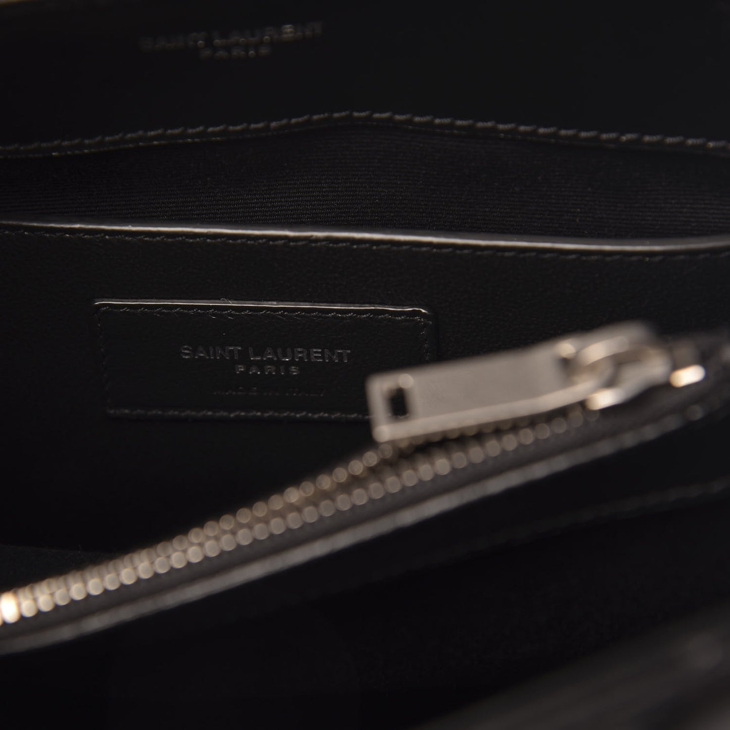 Calfskin Y Quilted Monogram Small Loulou Chain Satchel Black
