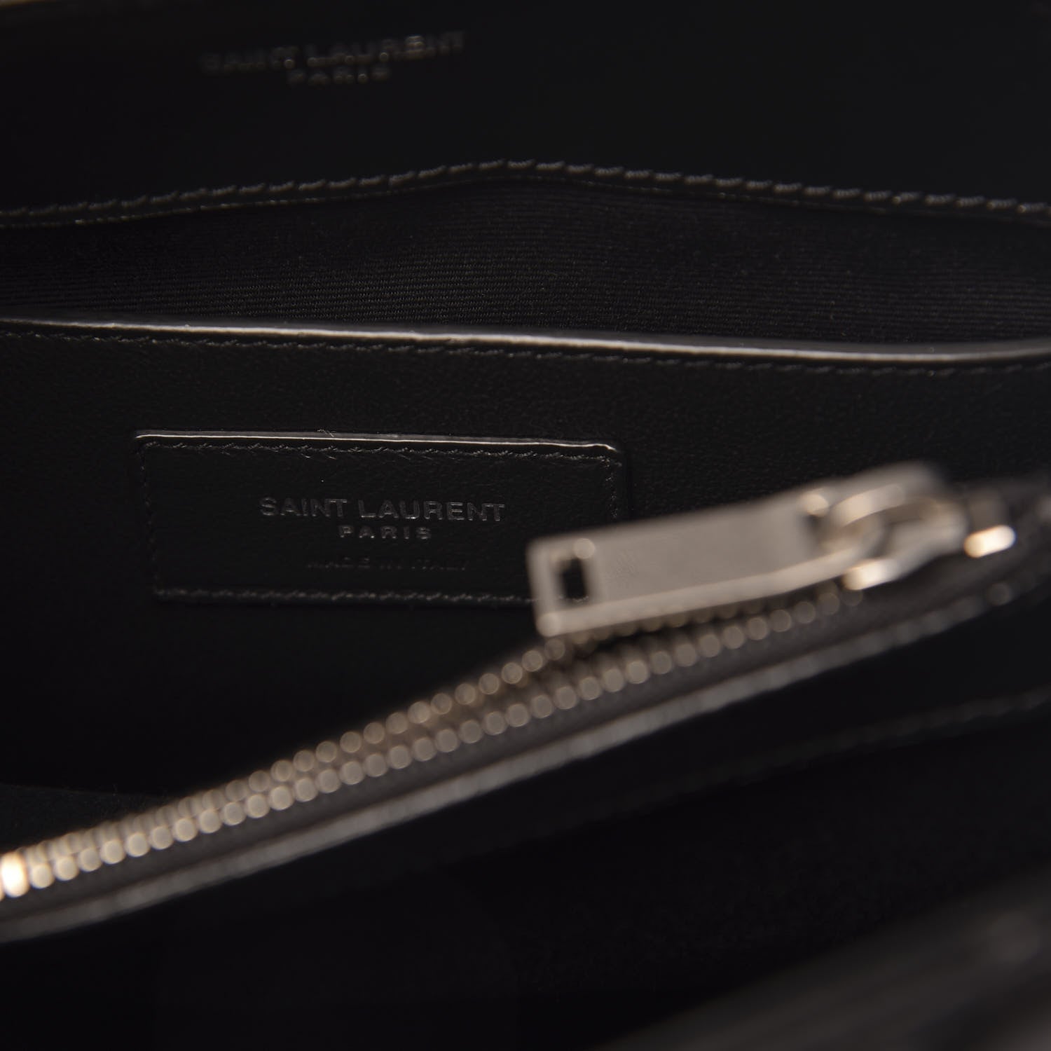Saint Laurent Calfskin Y Quilted Monogram Small Loulou Chain Satchel Black 6 of 9