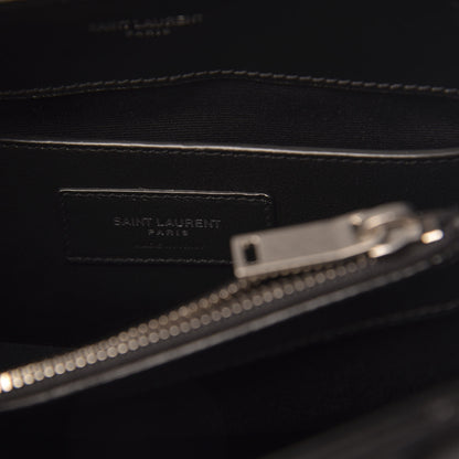 Saint Laurent Calfskin Y Quilted Monogram Small Loulou Chain Satchel Black 6 of 9
