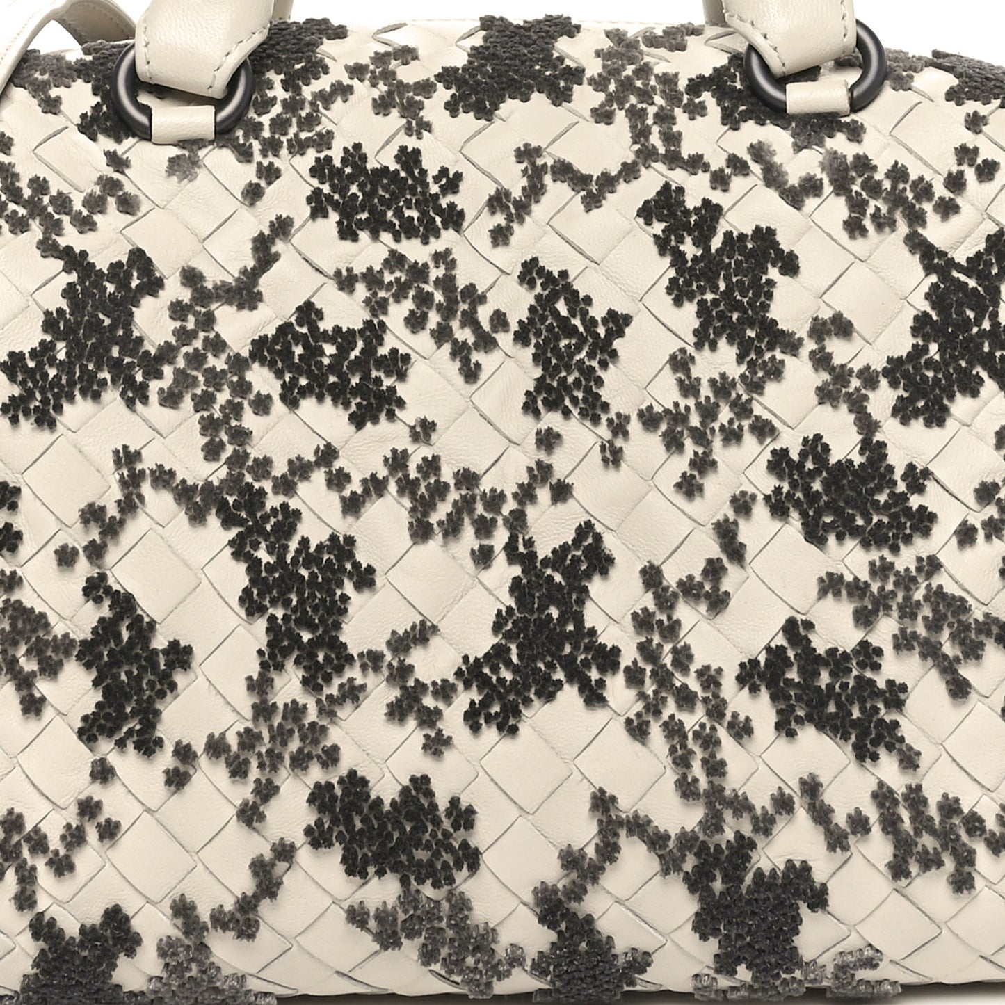 Nappa Intrecciato Embroidered Mini Boston Mist