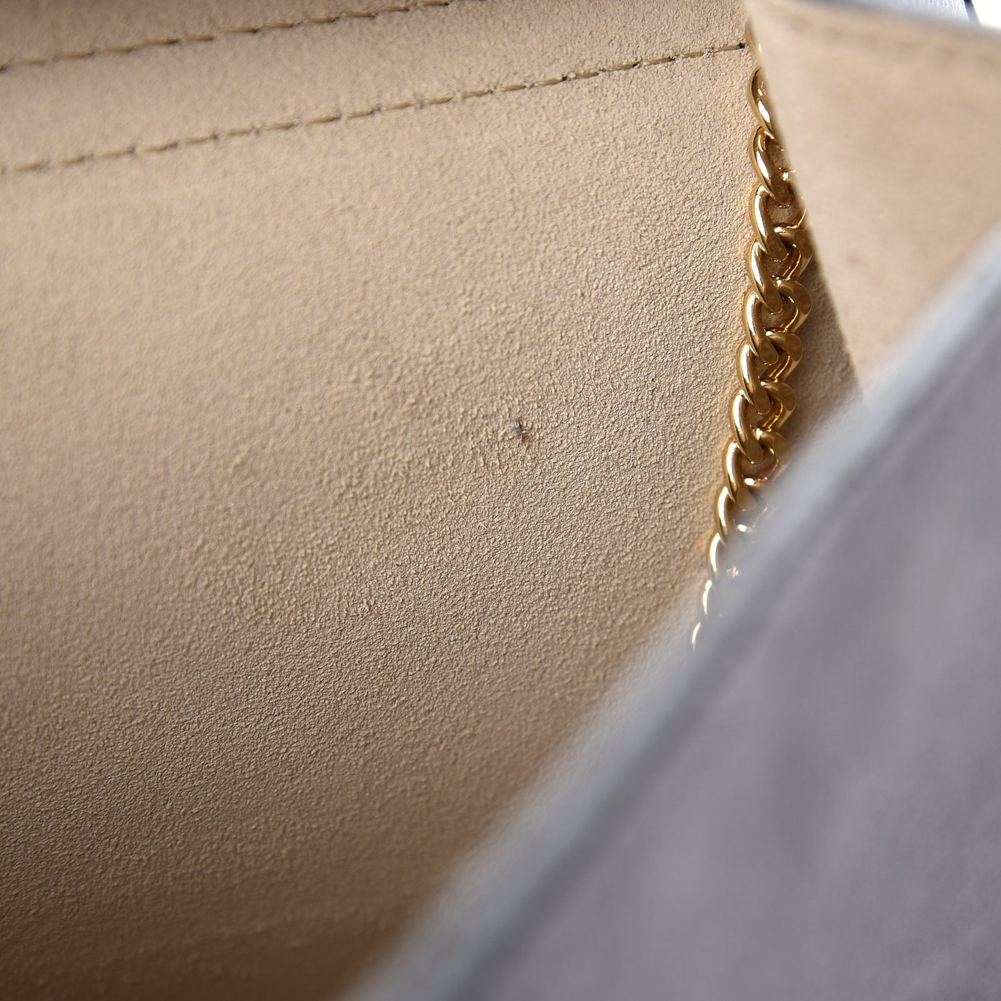 Suede Smooth Calfskin Drew Shoulder Bag Fresh Blue