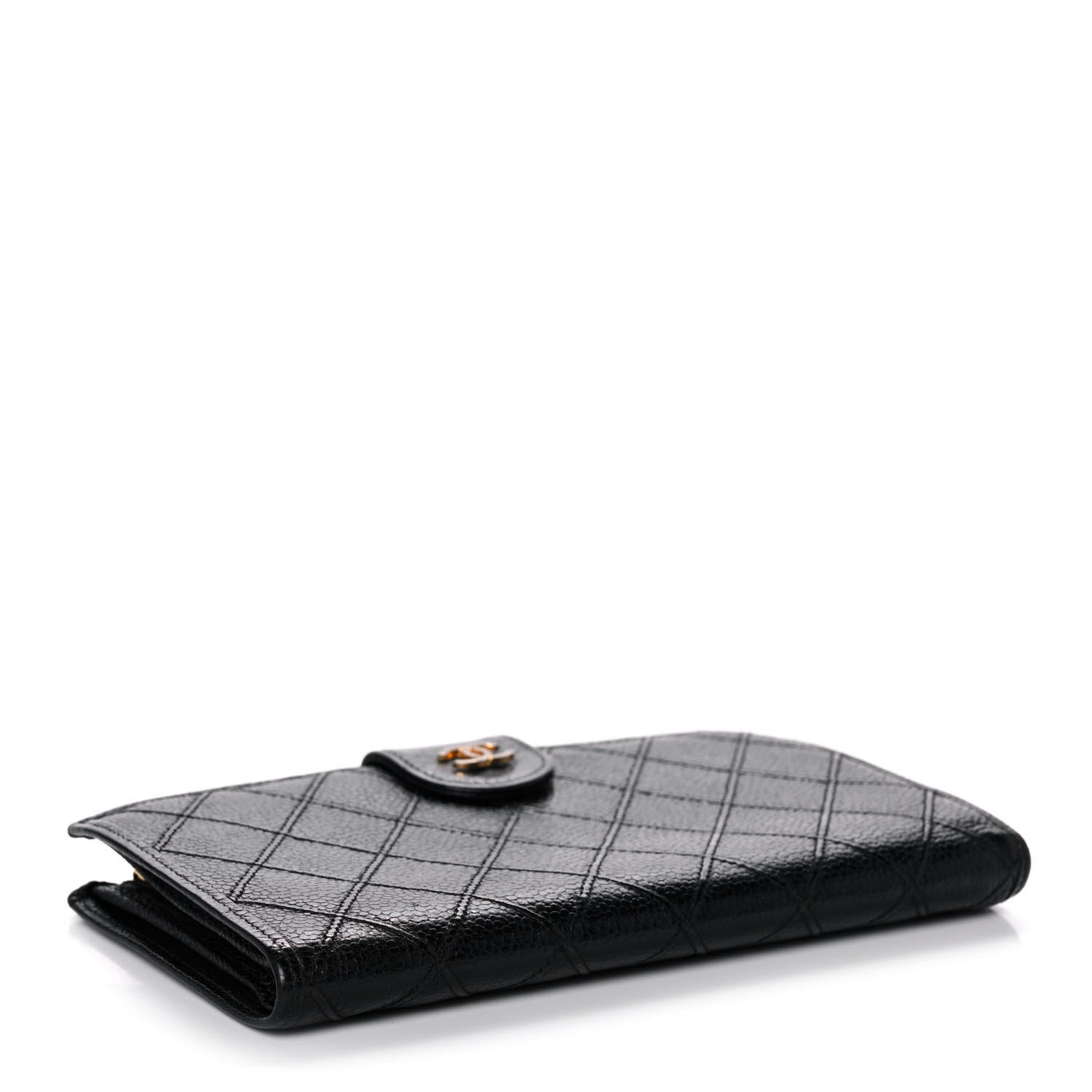 Chanel Caviar Stitched French Wallet Black 4 of 16