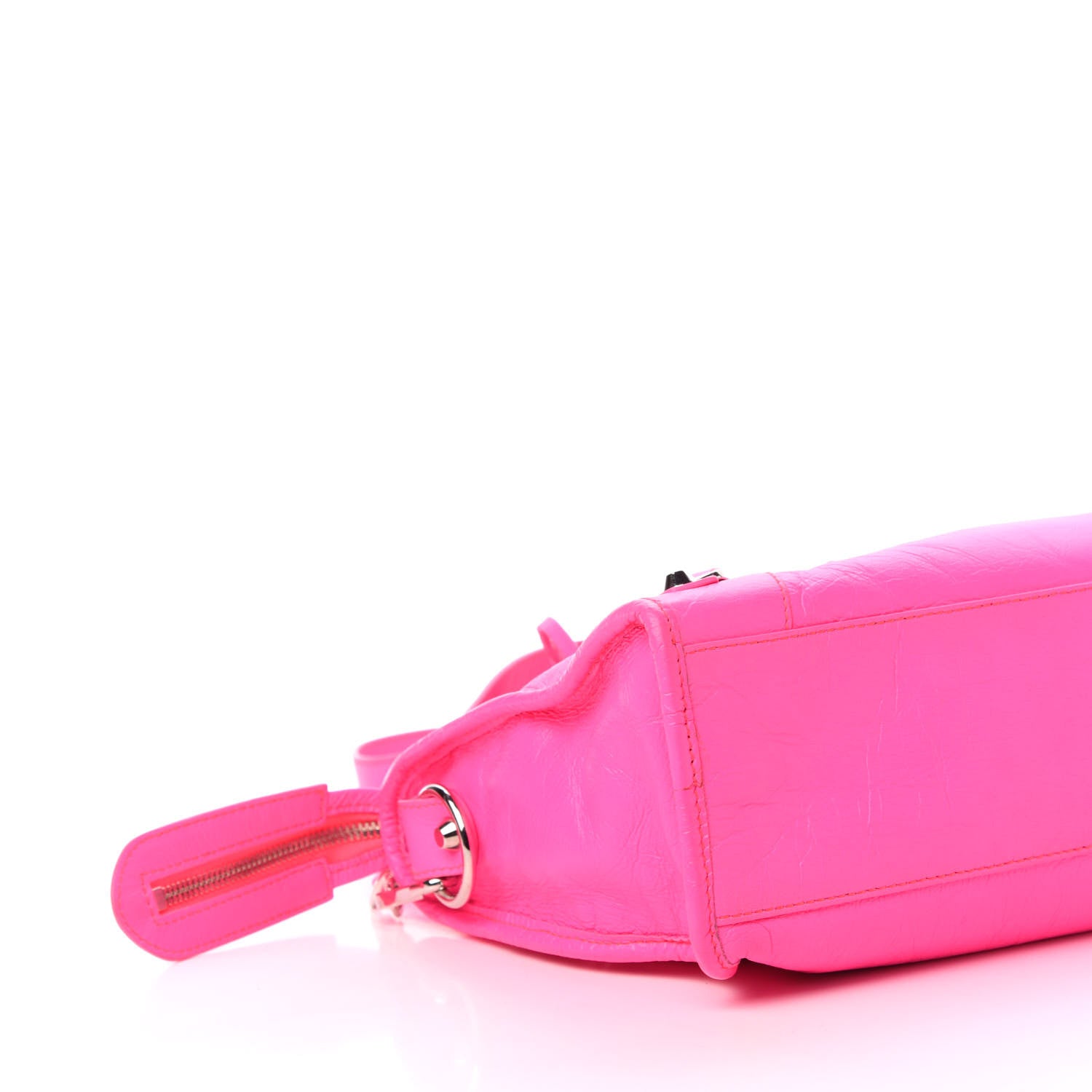 Balenciaga Agneau Classic Silver Hardware S City Rose Fluo 10 of 14