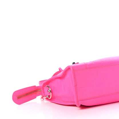 Balenciaga Agneau Classic Silver Hardware S City Rose Fluo 10 of 14