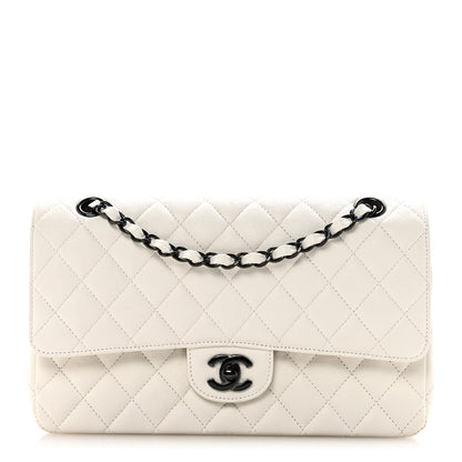 Chanel Crumpled Calfskin Quilted Medium Double Flap White 1 of 11