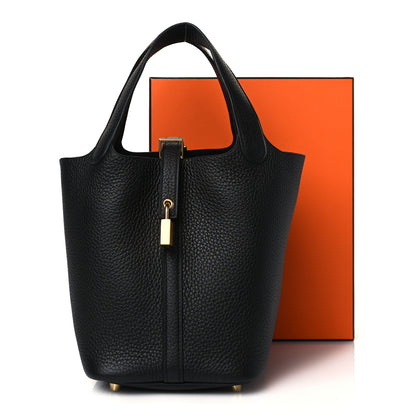 Hermes Taurillon Clemence Picotin Lock 18 PM Black 11 of 11