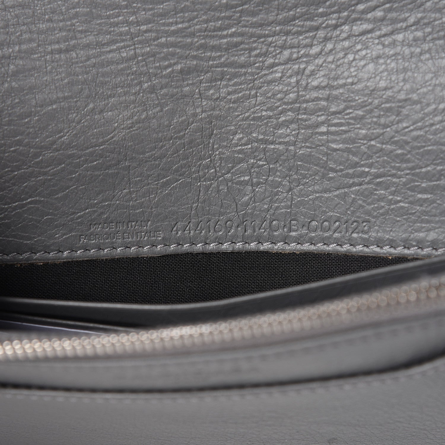 Balenciaga Agneau Silver Metallic Edge Hardware Wallet On Chain Grey 7 of 14