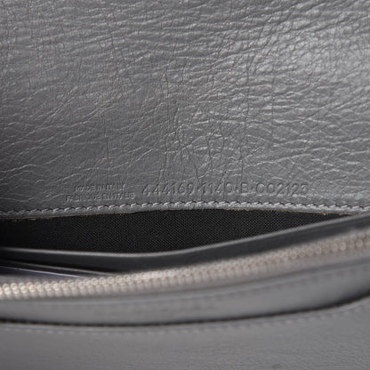 Balenciaga Agneau Silver Metallic Edge Hardware Wallet On Chain Grey 7 of 14