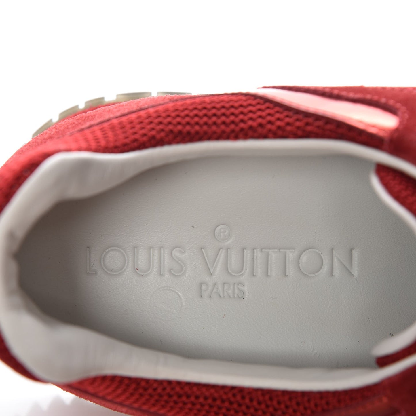 Suede Calfskin Run Away Sneakers 37.5 Rouge