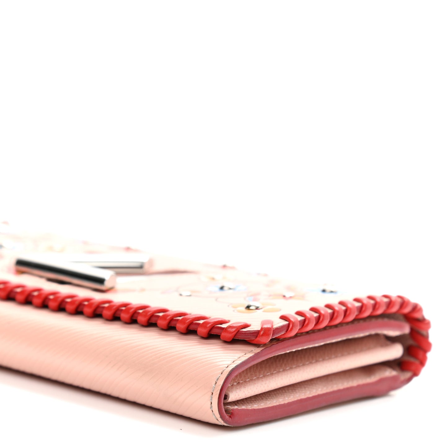 Epi Flowers Twist Wallet Rose Ballerine