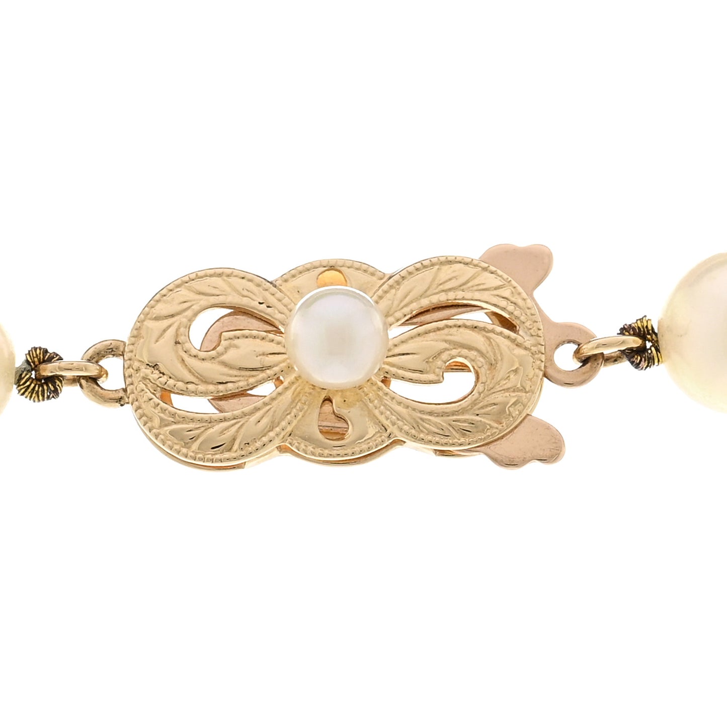 18K Yellow Gold Akoya Cultured Pearl 6.5-7mm Strand Necklace