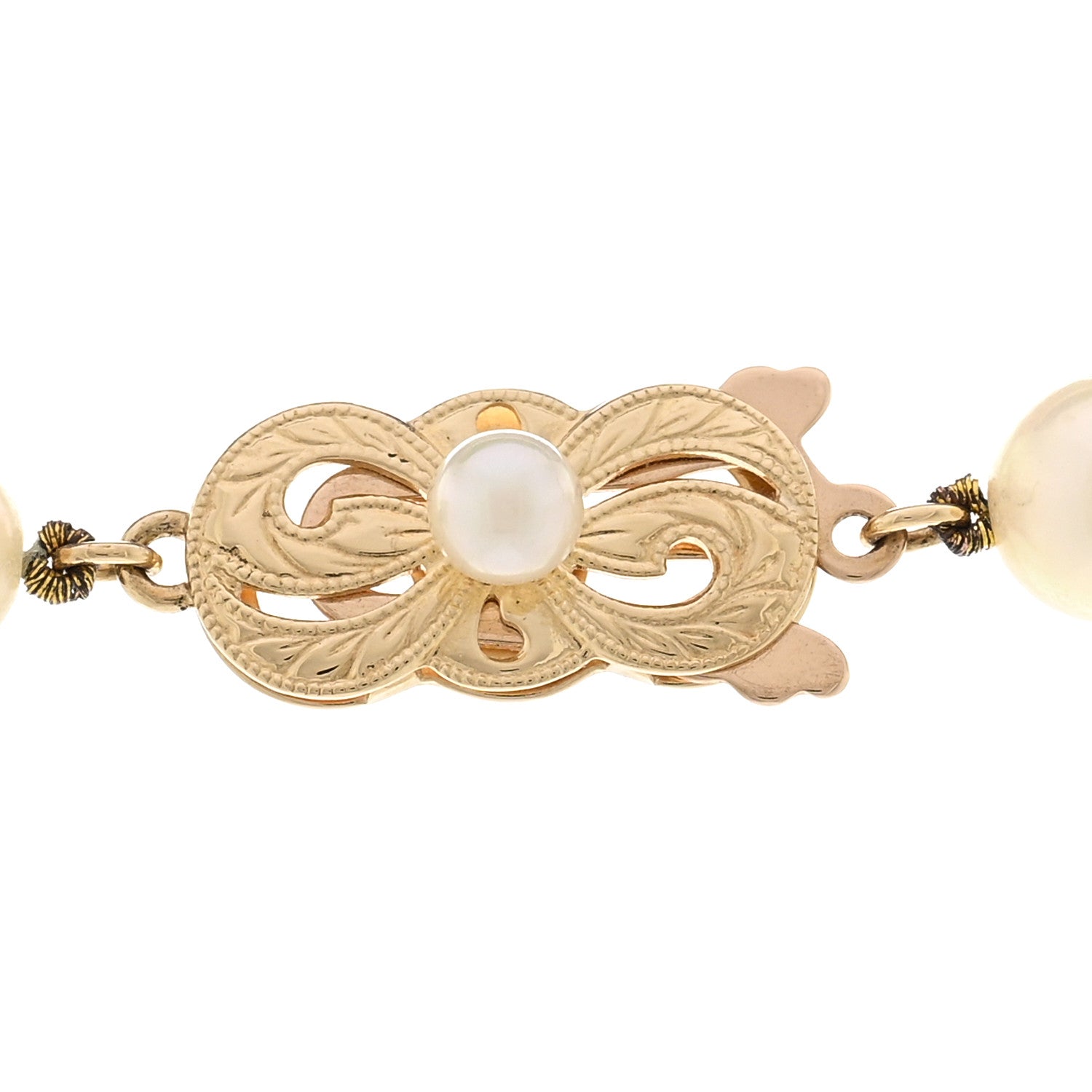 Mikimoto 18K Yellow Gold Akoya Cultured Pearl 6.5-7mm Strand Necklace 4 of 5