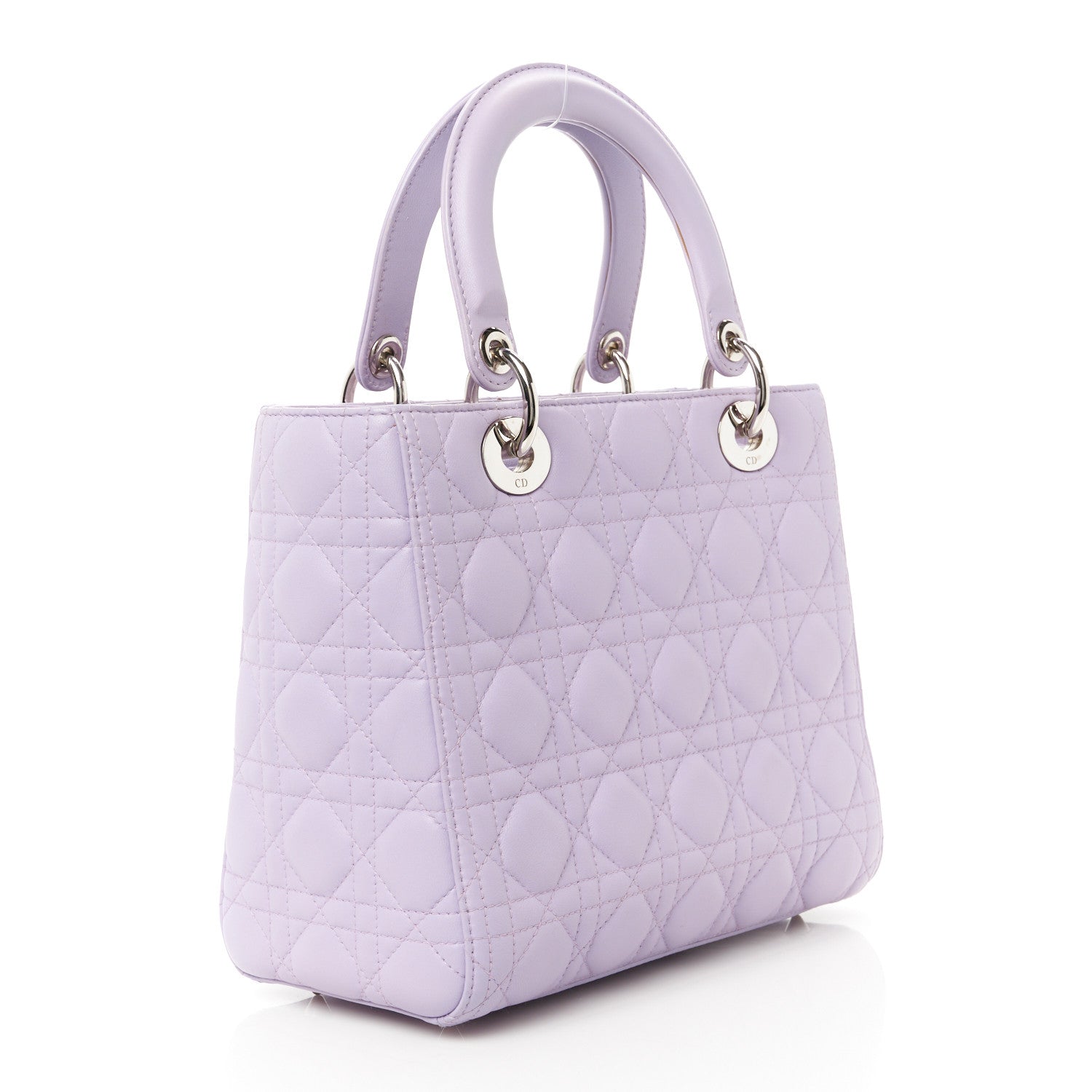 Christian Dior Lambskin Cannage Medium Lady Dior Purple 3 of 10