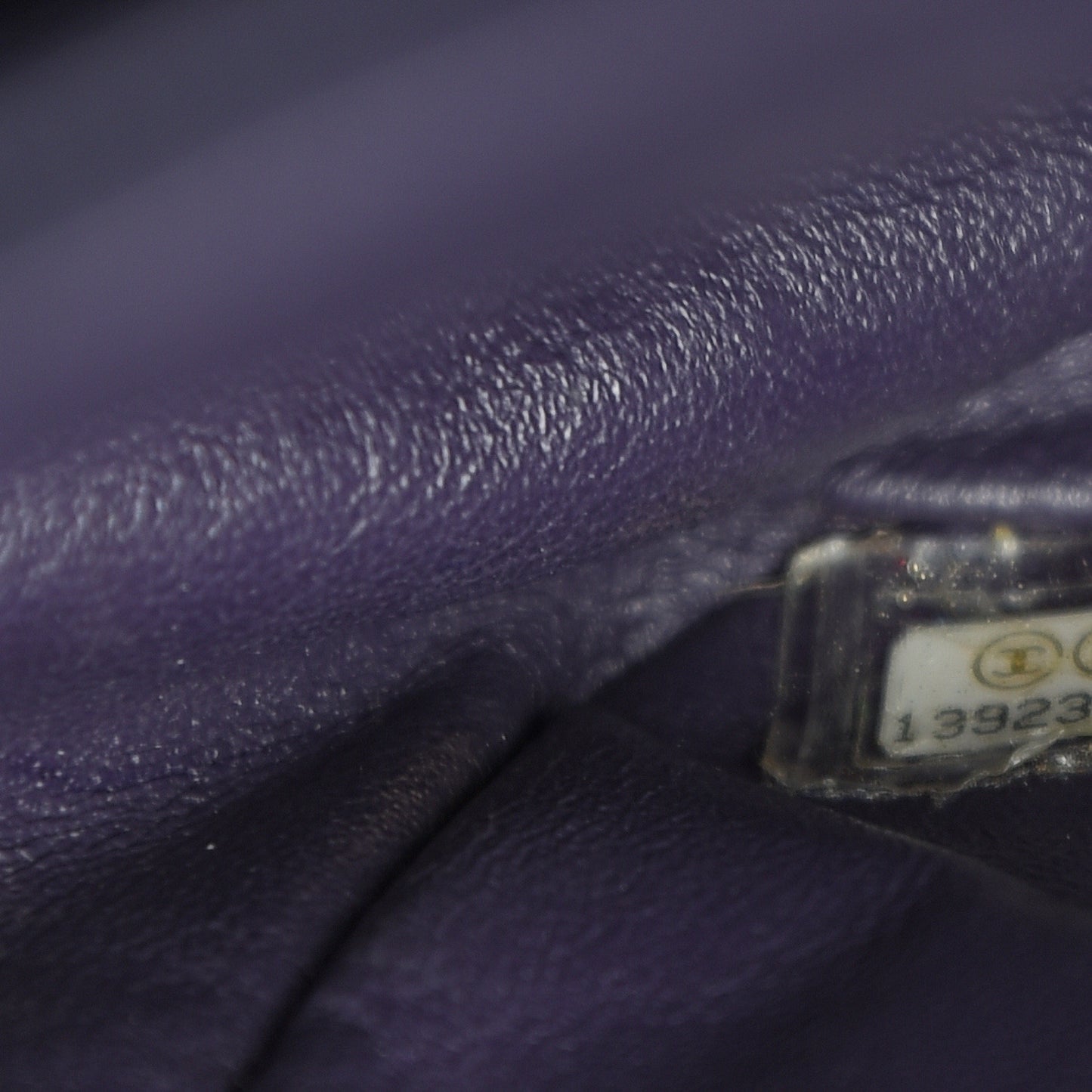 Patent Quilted Jumbo Single Flap Dark Purple