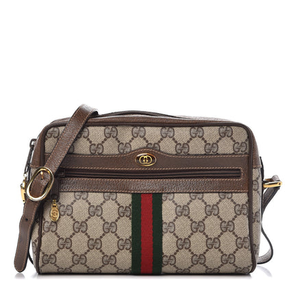 Gucci GG Plus Monogram Web Small Shoulder Bag Brown 1 of 13