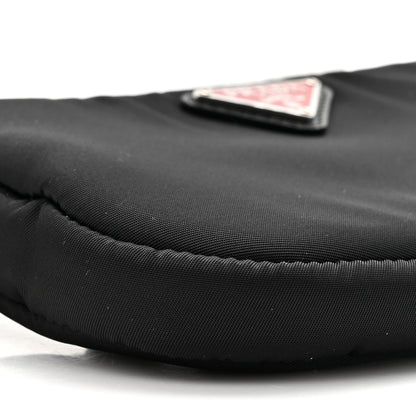 Prada Nylon Saffiano Belt Bag Black Red 9 of 10