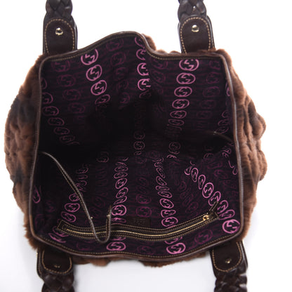 Gucci Mink Fur Calfskin Medium Pelham Shoulder Bag Brown 5 of 14
