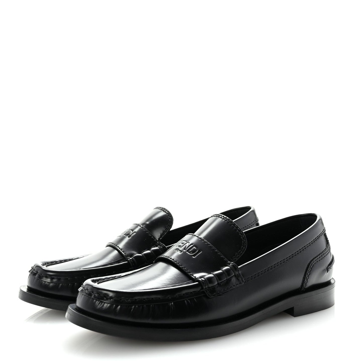 Vitello Logo Loafers 35 Black