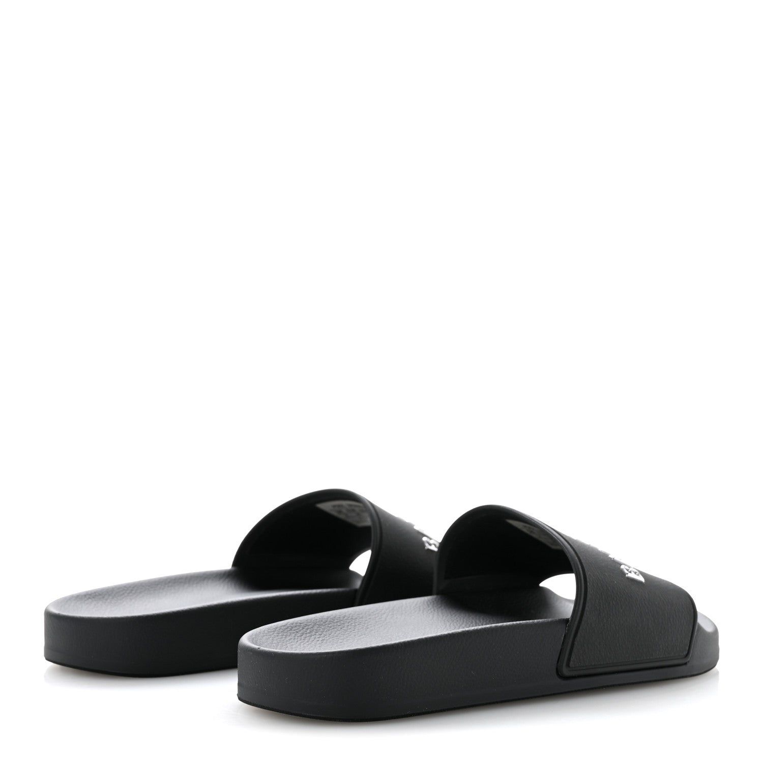 Balenciaga Rubber Womens Logo Pool Slide Sandals 35 Black 5 of 9