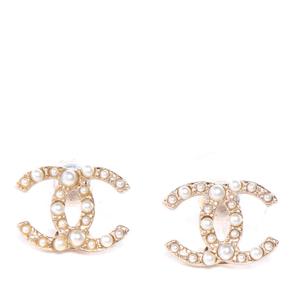 Chanel Pearl CC Logo Earrings Gold 1 of 5