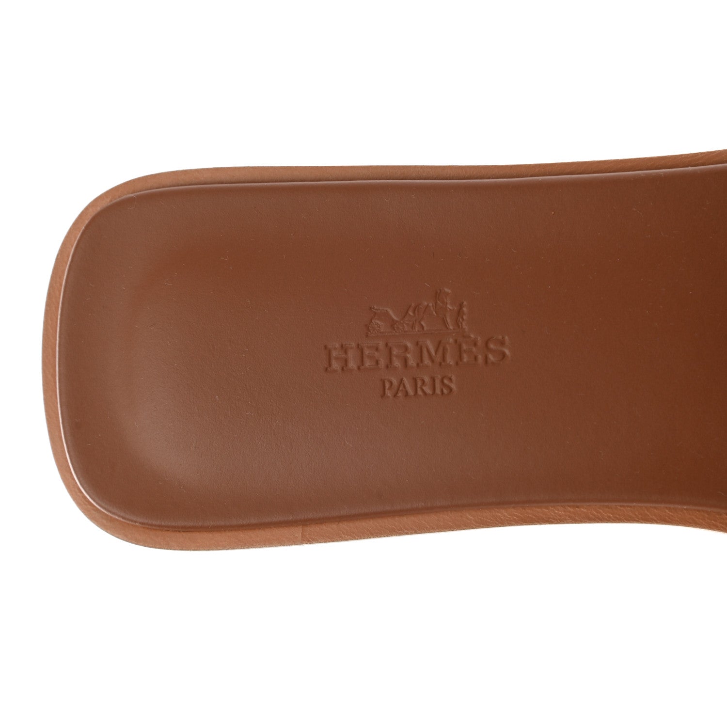 Hermes Box Calfskin Oran Sandals 39.5 Gold 7 of 9