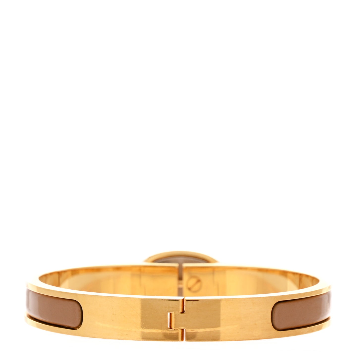 Enamel Mini Clic Chaine d'Ancre Bracelet PM Marron Glace