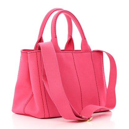 Prada Canapa Small Logo Tote Peonia 3 of 17
