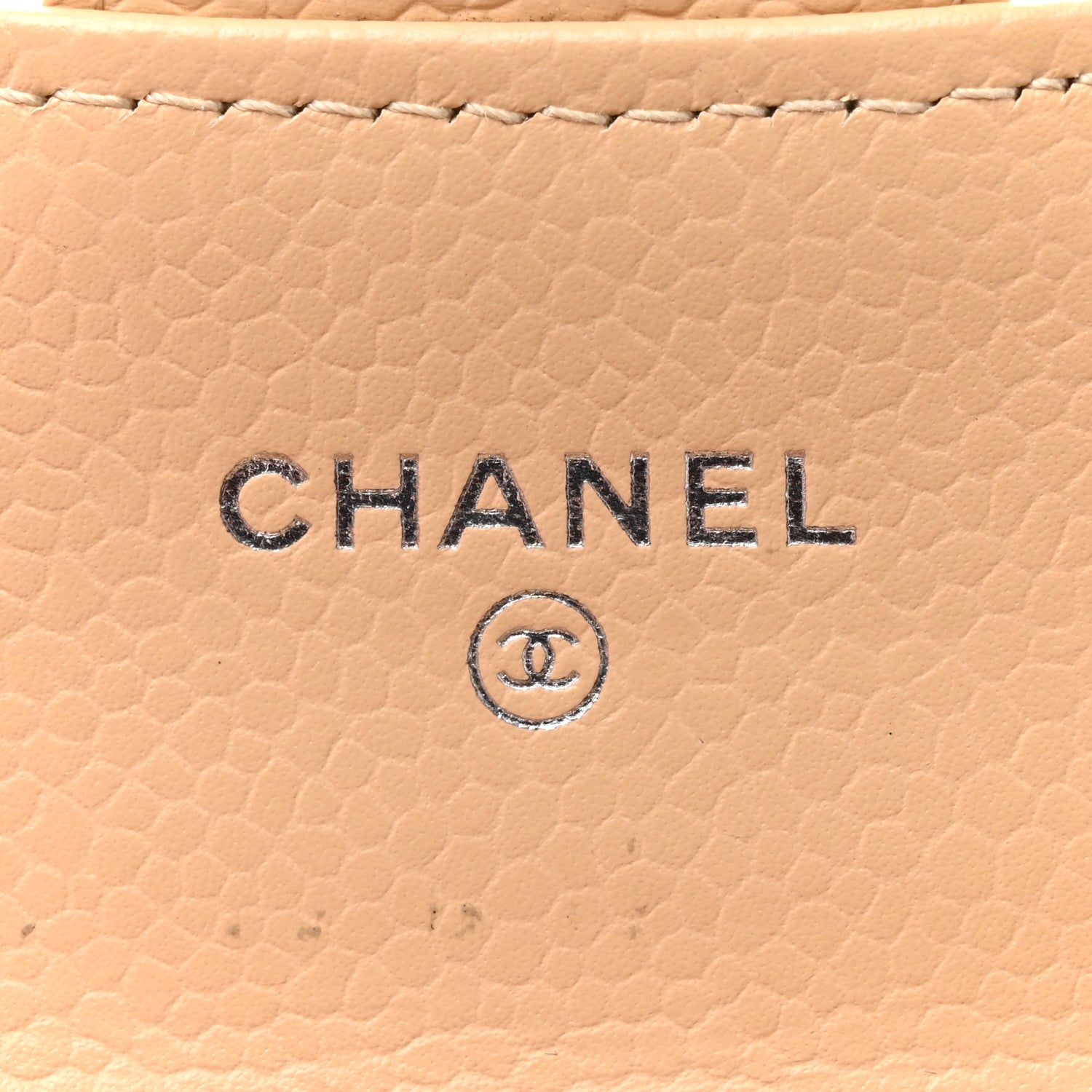 Chanel Caviar Quilted Flap Card Holder Wallet Light Beige 6 of 11