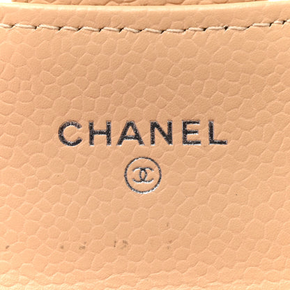Chanel Caviar Quilted Flap Card Holder Wallet Light Beige 6 of 11